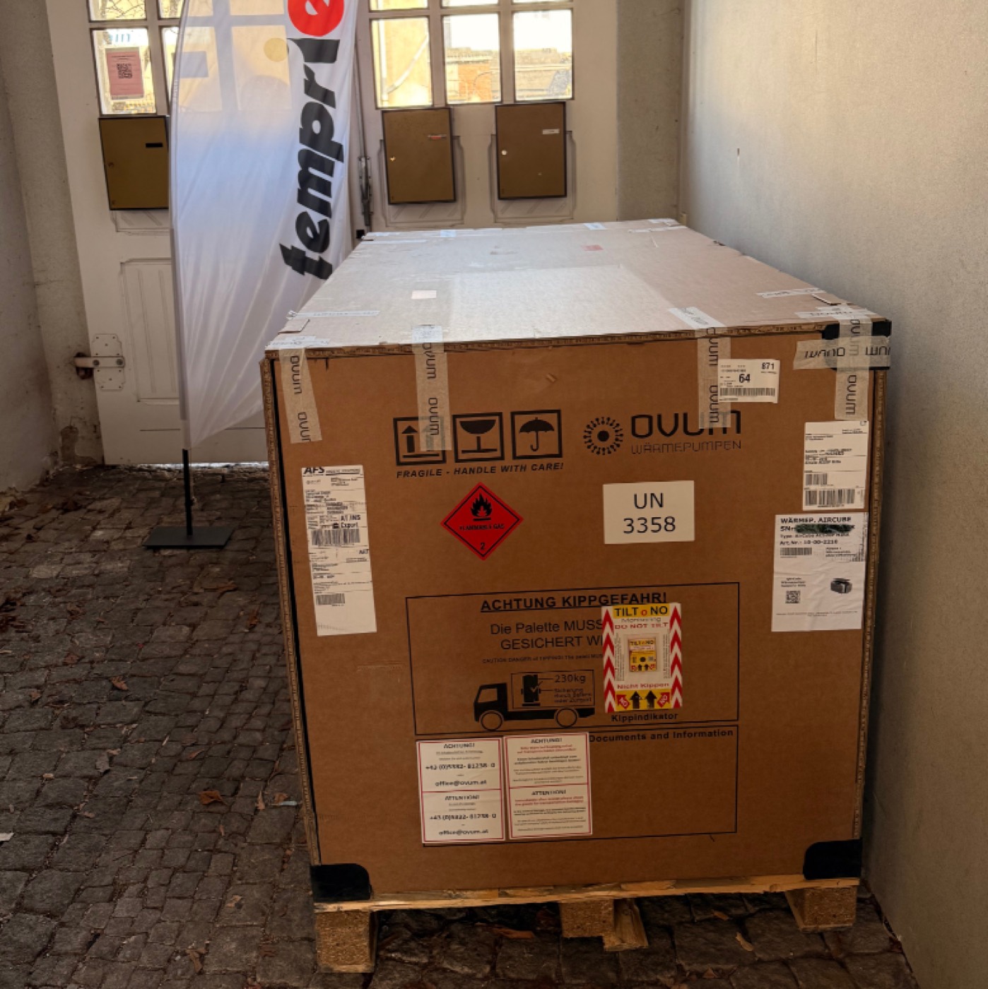 Anlieferung an der Baustelle